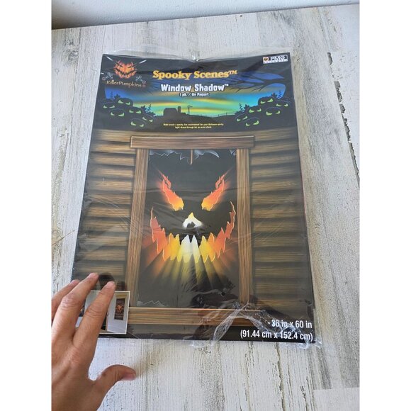 Halloween scene setters window bat pumpkin shadow party decor noon the Bag bat s - Picture 4 of 5